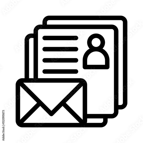 cover letter line icon