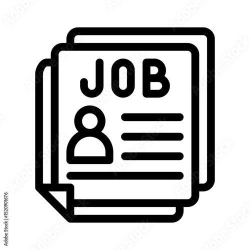 job application line icon