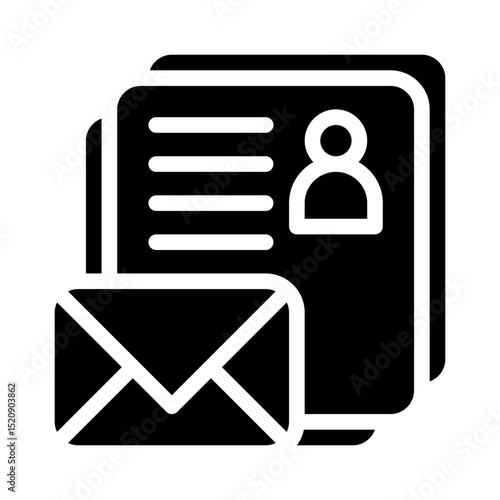 cover letter glyph icon