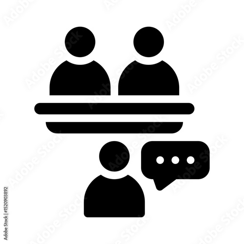 job interview glyph icon