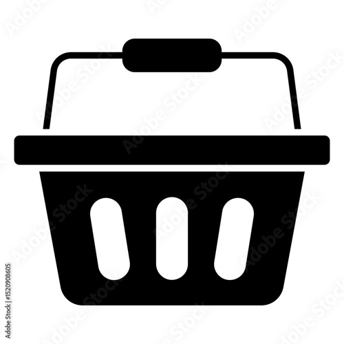 Shopping Basket Glyph Icon