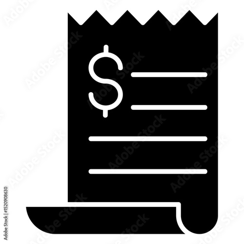 Invoice Glyph Icon