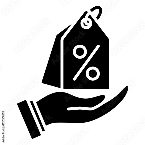 Discount Offer Glyph Icon