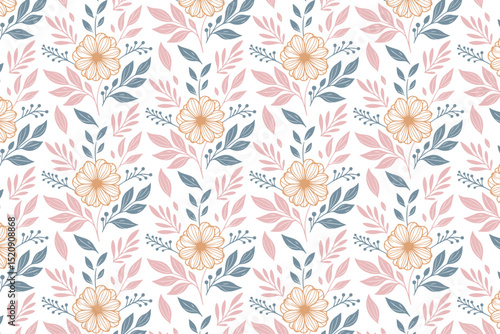 Wallpaper Mural trendy pillow cover sketch floral.design seamless modern wrapping paper.one line fabric flower minimalism.textile fashion table top repeat.print stylish hand drawn texture

 Torontodigital.ca