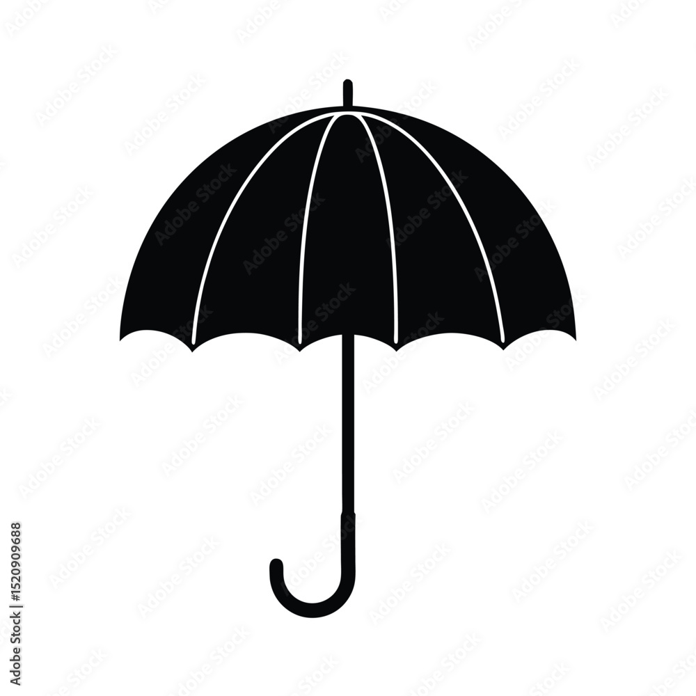 Umbrella Closed Vector Silhouette Umbrella Closed Vector Silhouette