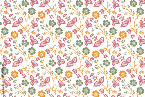 sketch flower one line seamless.wrapping paper minimalism home textile.table top trendy print design.fabric hand drawn pillow cover modern.nature floral repeat stylish pattern

