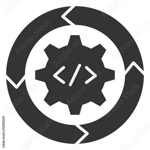 Continuous Deployment Glyph Icon