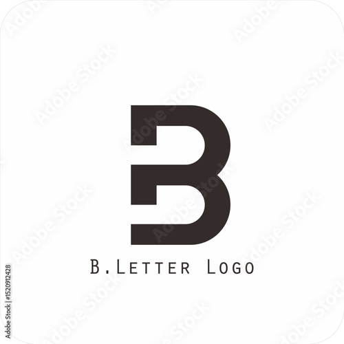 Vector logo design with the letter B symbol is simple, clear, bold, easy to remember, elegant, easy to apply on a large or small scale