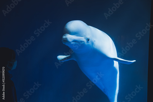 Fényképezés Cute marine life beluga whale