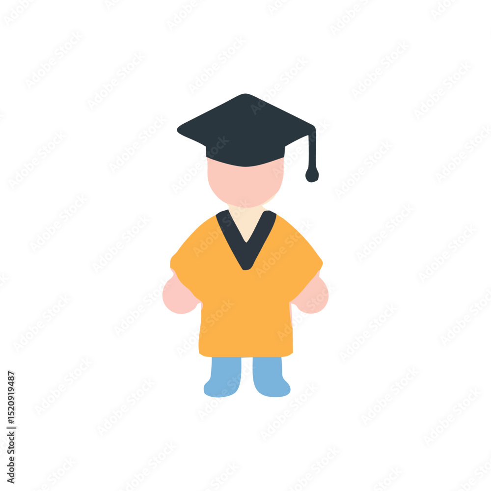 Graduation, student ceremony vector, mortarboard cap, diploma illustration, academic success icon for school milestone, college event, university achievement design elements Graduation, student ceremony vector, mortarboard cap, diploma illustration, academic success icon for school milestone, college event, university achievement design elements