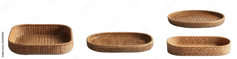 Obraz premium Woven, rectangular and oval serving platters