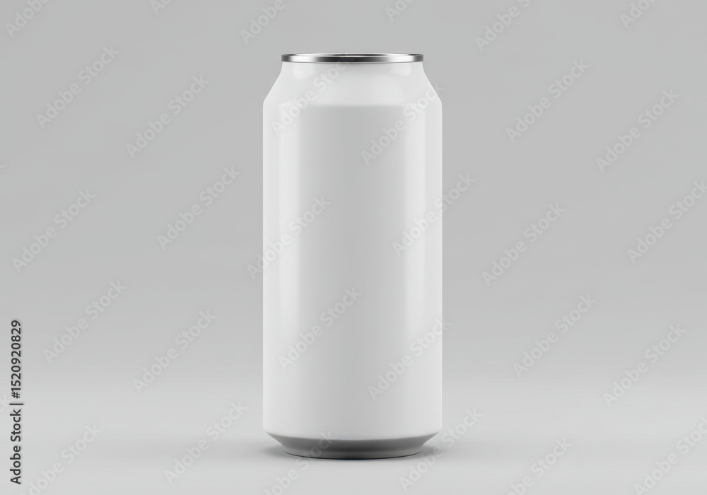 Tall white can isolated on transparent background Tall white can isolated on transparent background