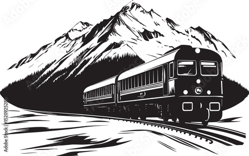 train in the mountains