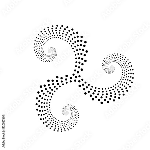 golden ration fibonacci pattern for logo icon background web graphic tattoo. vector illustration.