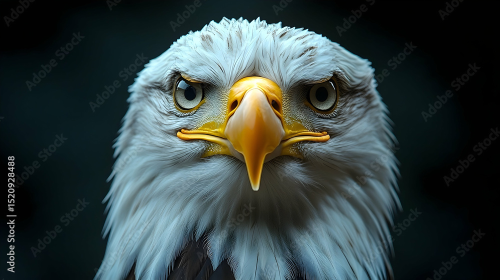 Fototapeta premium Close-up portrait of a majestic bald eagle.