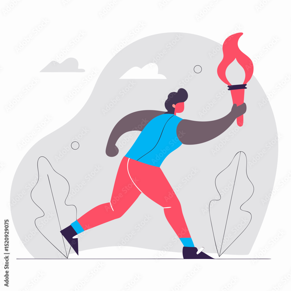 Fototapeta premium Olympic Games Symbol Minimal Vector 