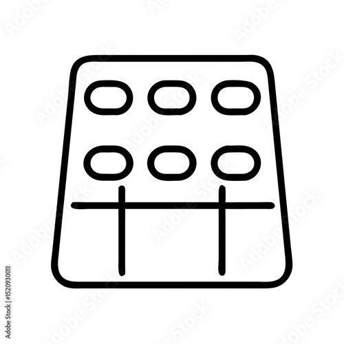 Digital sampler pad icon in minimalist line design  