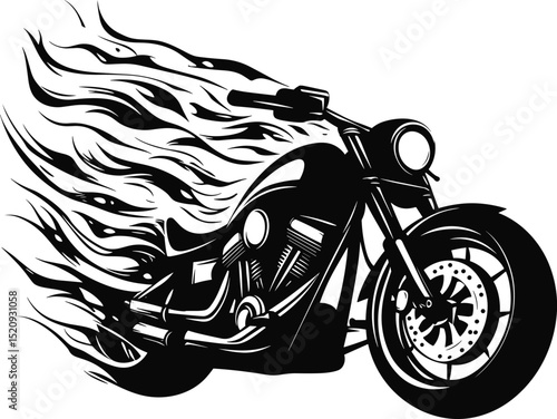 motorcycle silhouette vector