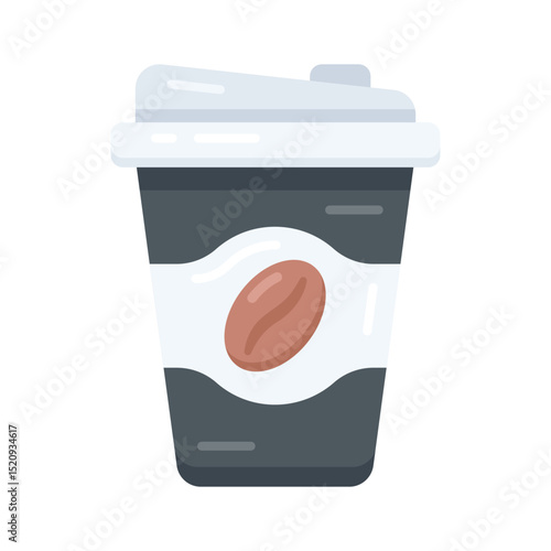 A modern flat style icon of casual coffee break