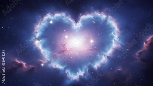 Heart Shaped Nebula In Space