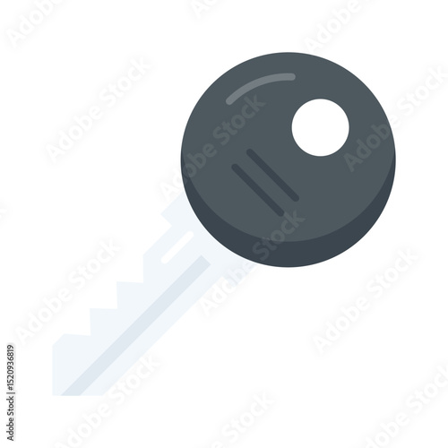 A flat style icon of car key, easy to edit