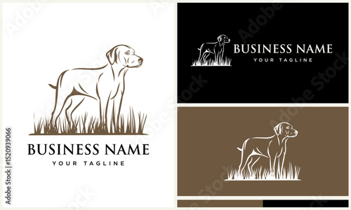 Dog Logo Design with Hunting Dog.
