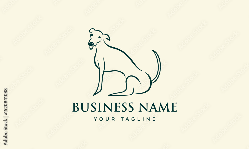 Fototapeta premium Dog Logo Outline.
