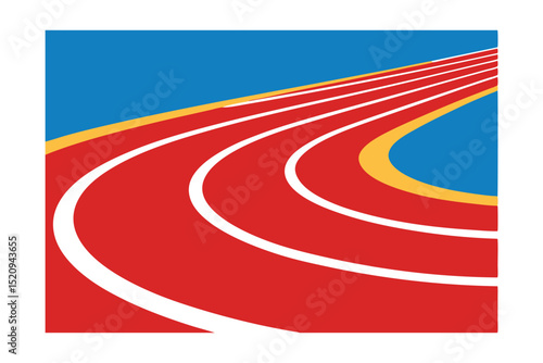 running track and field vector