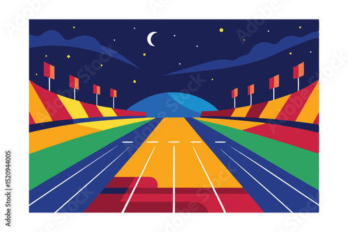 running track and field vector