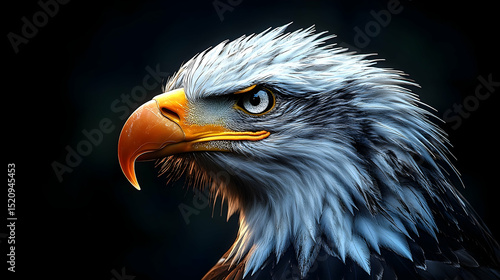 Close-up portrait of a majestic eagle.