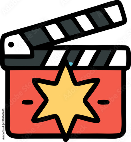 Blockbuster film icons. Perfect for movie theaters, 3D films, technology concepts, and entertainment designs.