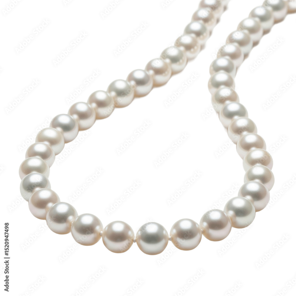 Fototapeta premium pearl necklace isolated on white