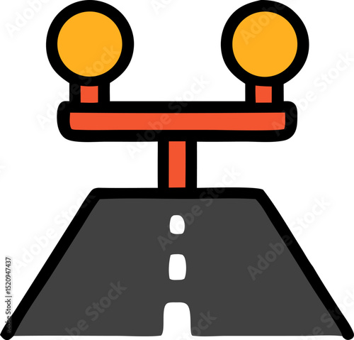 Runway lights icons suitable for travel websites, brochures, and advertisements.