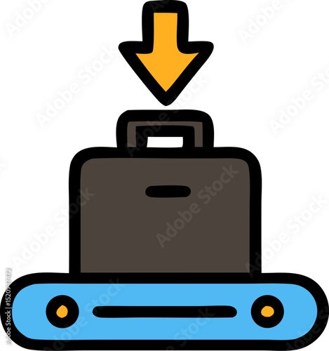 Baggage claim icons suitable for travel websites, brochures, and advertisements.