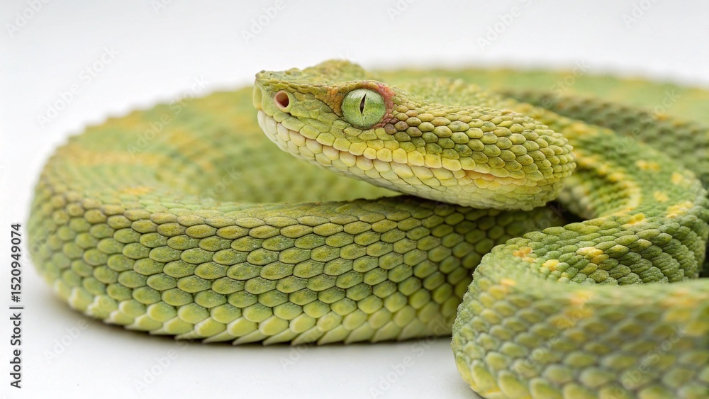 Fototapeta premium Eyelash Viper on studio background