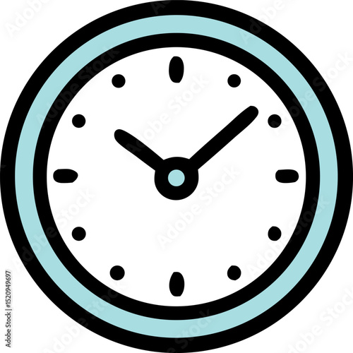 Wall clock icons suitable for time management, morning routine, punctuality, waking up early, time tracking concepts.