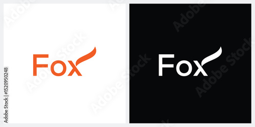 fox logo design vector template