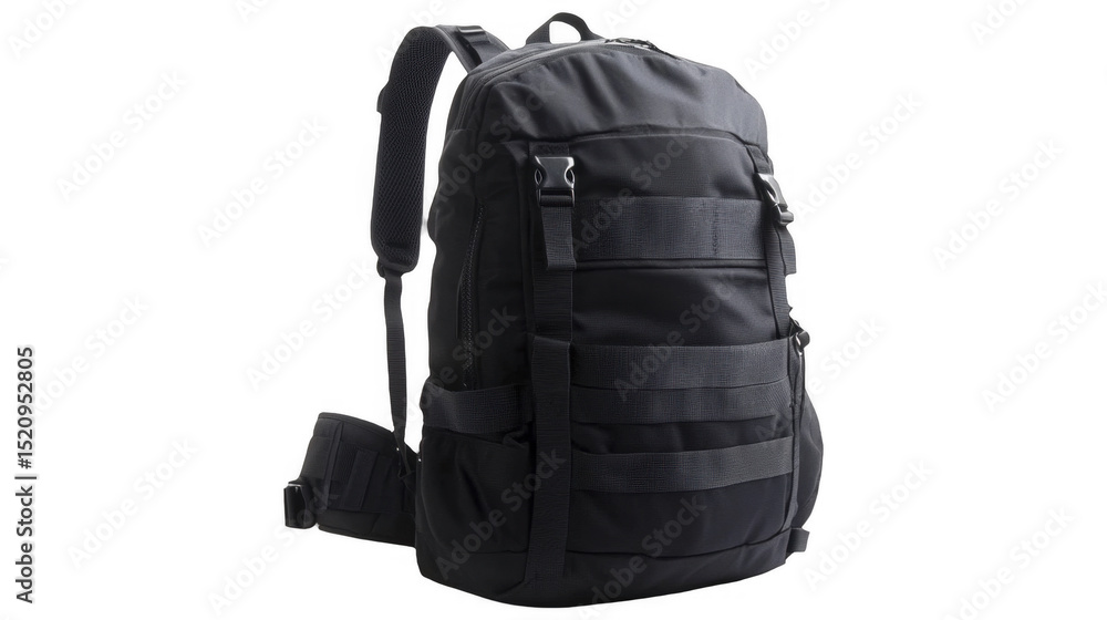 Fototapeta premium Modern Knapsack with Multiple Straps on a transparent background, PNG image, PNG file.