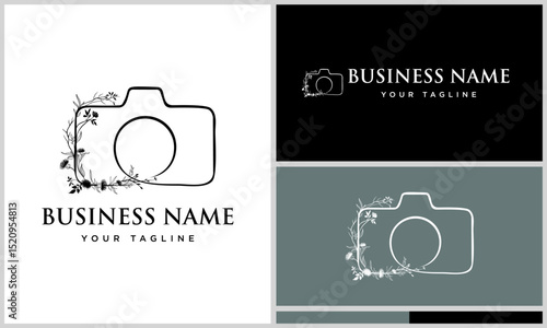 Floral Camera Logo Design.