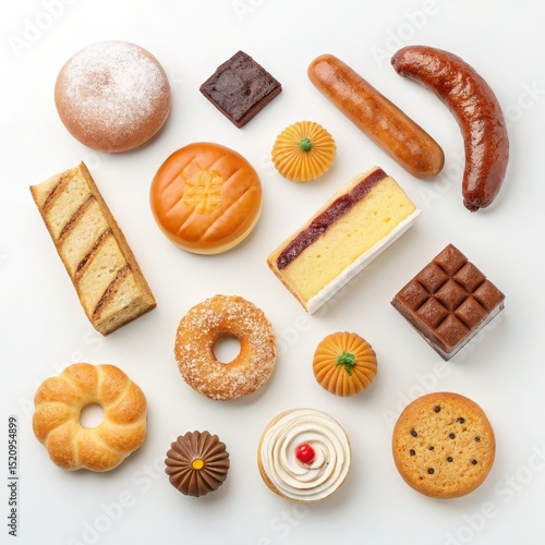 Variety of Sweet and Savory Baked Goods, Bakery,Pastries