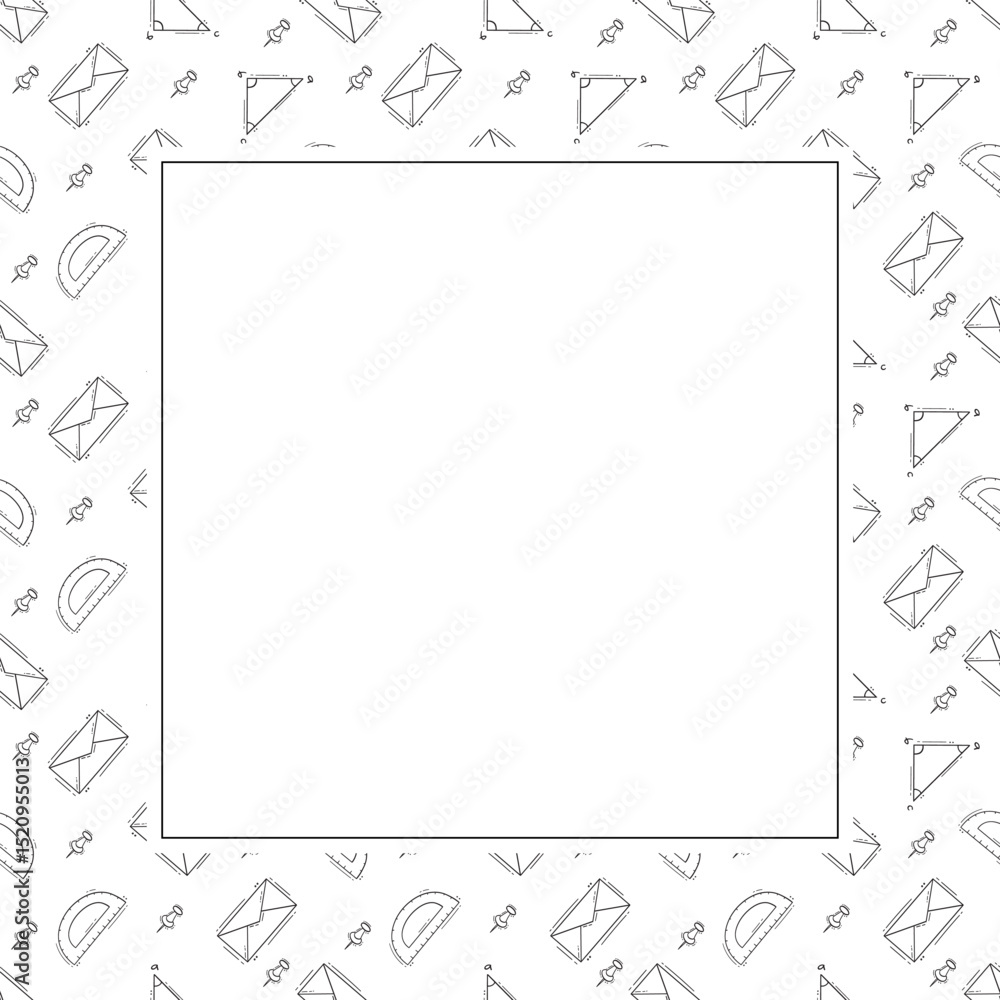 school frame. doodle education square frame. hand drawn school and education frame background. school background school frame. doodle education square frame. hand drawn school and education frame background. school background