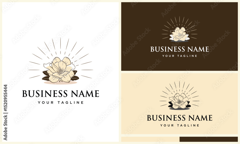 Fototapeta premium Floral Logo Design Variations.