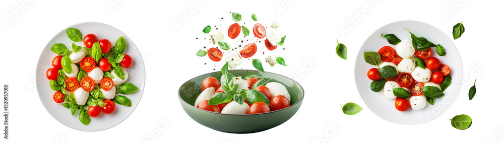 Tomatoes, mozzarella, and basil blend, created with AI, PNG Tomatoes, mozzarella, and basil blend, created with AI, PNG