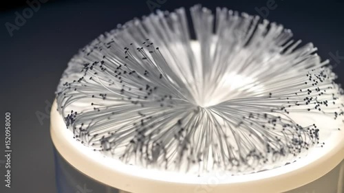 Wallpaper Mural White Fiber Optic Structure Displayed Under Illumination Torontodigital.ca