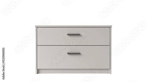 Chest of drawers with two drawers on a transparent background, PNG image, PNG file.