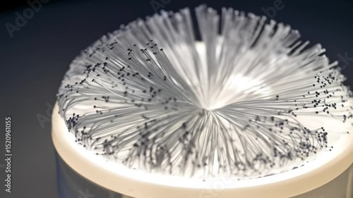 Wallpaper Mural White Fiber Optic Structure Displayed Under Illumination Torontodigital.ca