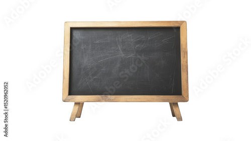 Chalkboard with Wooden Frame, Isolated on a Transparent Background, PNG image, PNG file