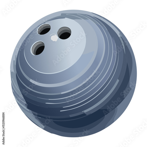 Cool Grey Swirl Bowling Ball Abstract