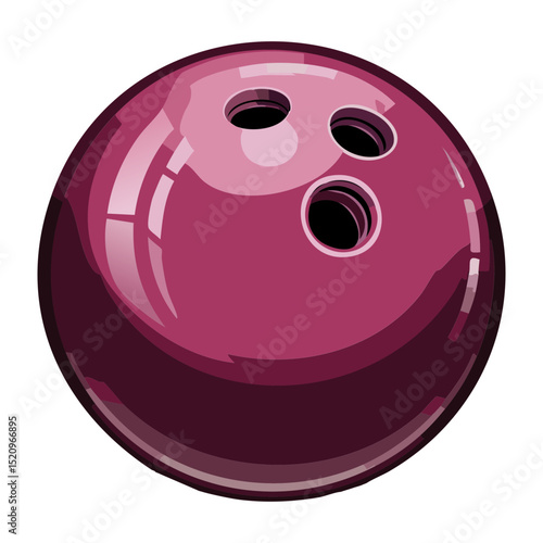 Rosy Pink Purple Bowling Ball Abstract