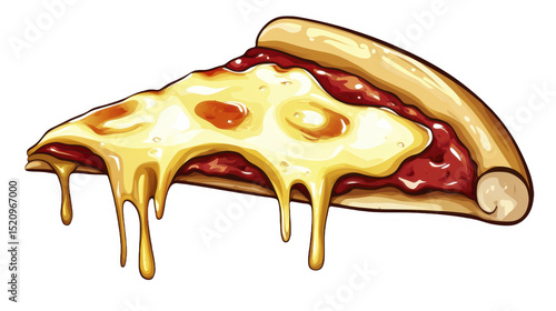 Delicious Slice of Pizza with Dripping Cheese on a transparent background, PNG image, PNG file